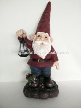 Resin wholesale garden gnomes with solar light