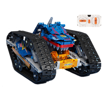 2-in-1 Remote Control Building Block Truck: A DIY Assemble Puzzle and Educational Toy Set