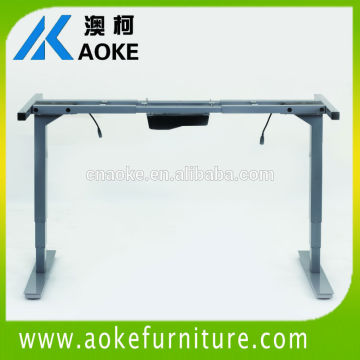 expandable metal office desk frame with dual motor driven