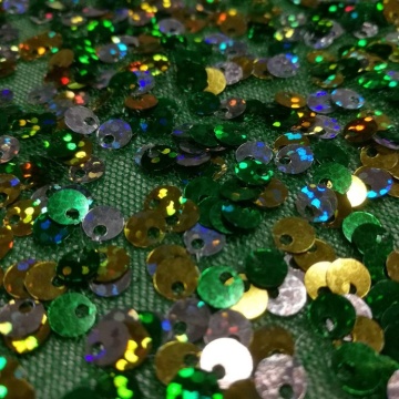 5mm Hologram Sequin Mesh Tulle Backdrop Fabric