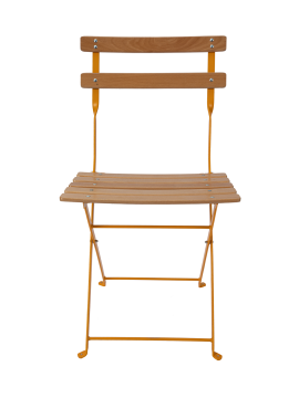 Wooden Top Steel Frame Foldable Chair