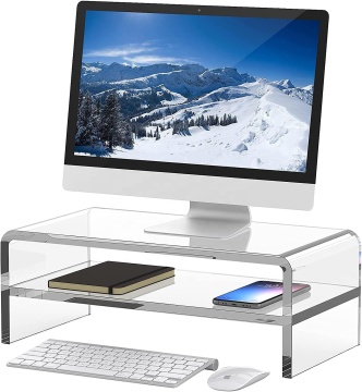 Clear Acrylic Laptop Monitor Stand Riser