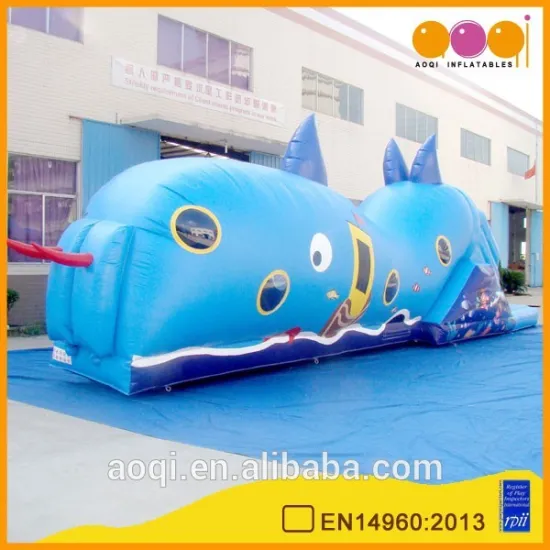 AOQI products durable PVC interesting whale inflated tunnel for kids