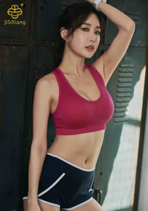 Slim shoulder sports bra, shockproof fitness yoga bra