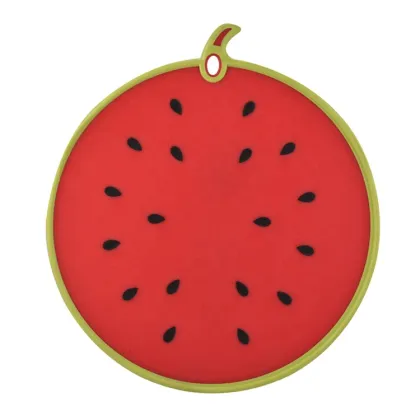 Colorful Plastic Apple Shape PE Cutting Board for Kitchen