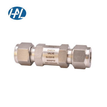 Stainless Steel High-Pressure Double Ferrule Check Valve