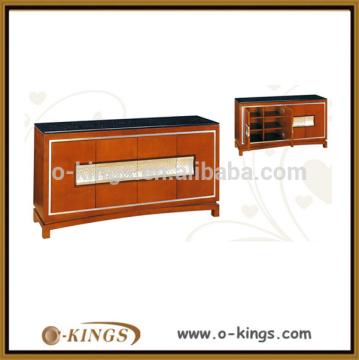 Hotel wooden end of bed tv lift cabinet