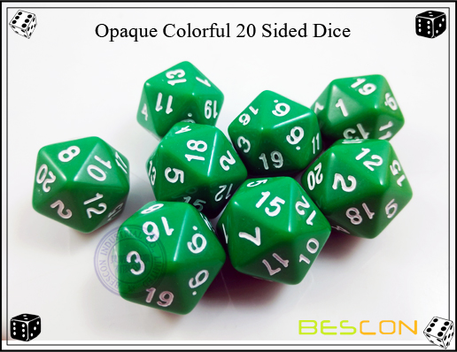 Opaque Colorful 20 Sided Dice-5