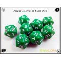 Colorful Opaque Polyhedral 20 Sided Dice