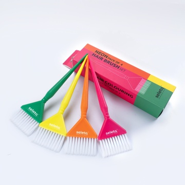 Eco-Friendly Plant Fiber Stylist Neon Bristles Wide Hair Dye Brush