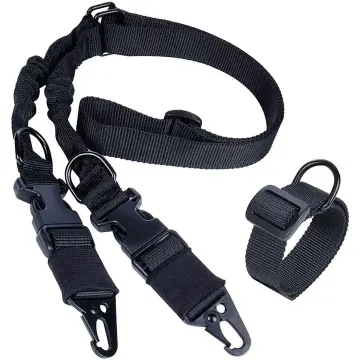 Two Points Sling: Traditional Gun Tactical Sling with Adjustable Length, Metal Hooks, and Quick Release Buckle in Black Tan