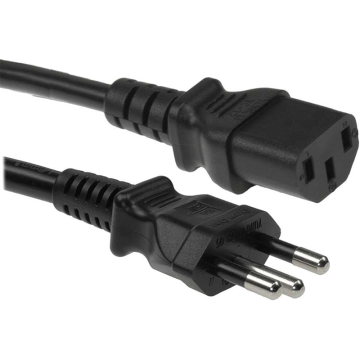 Swiss 3 Pin Plug IEC C7 C13 Connector Power Cable for Brazilian 3 Pin Plug