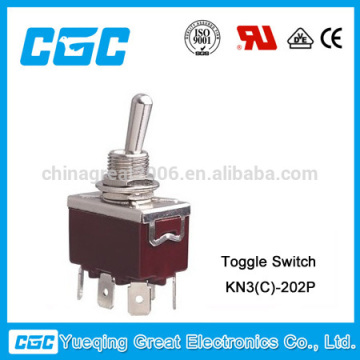 KN3(C)-202 P2 pole 2way on on waterproof 20a 125v brown toggle switch