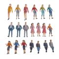 20 Pack Model Trains Architectural 1:25 Scale Painted Figures O Scale Sitting and Standing People for Miniature Scenes