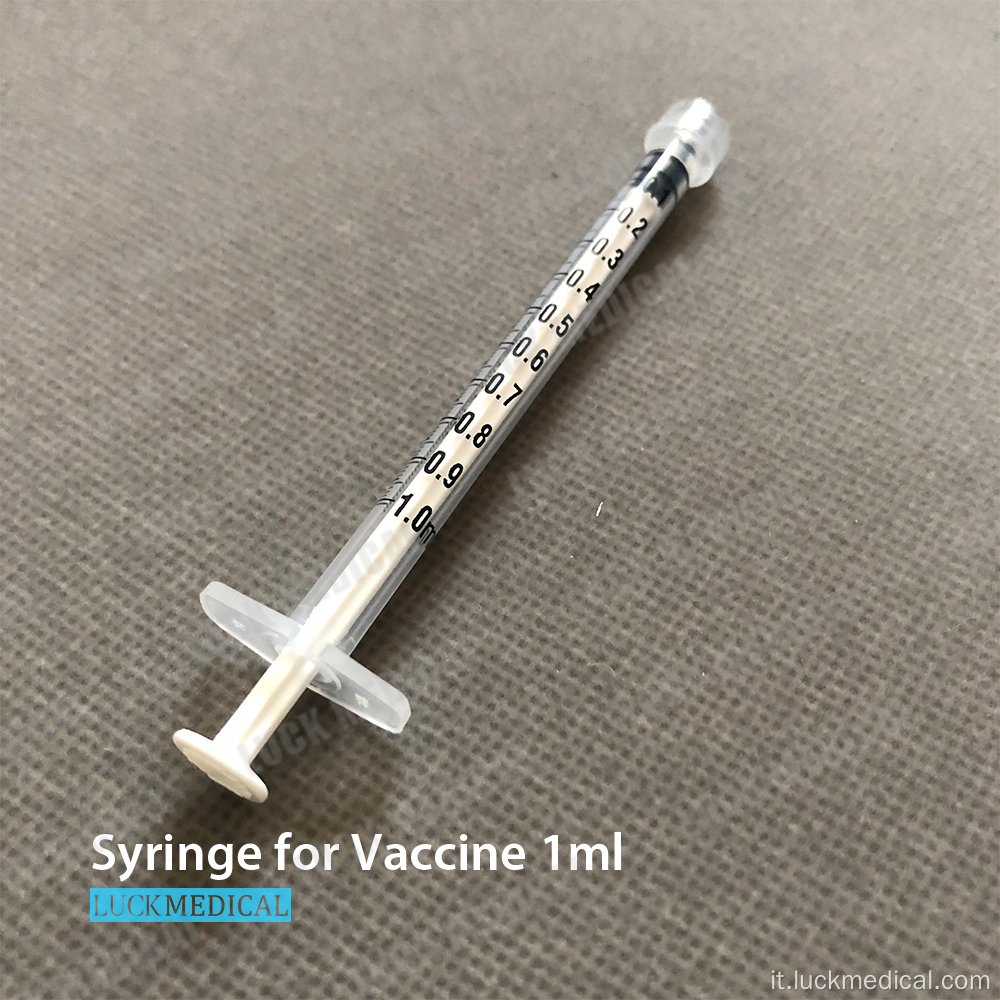 Smaltimento della siringa del vaccino contro il vaccino 1 ml