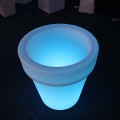 Mudança multicolor LED de plástico grandes vasos de flores