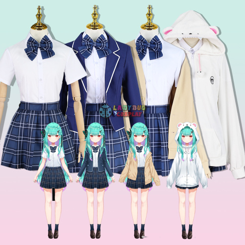 Hololive Vtuber Uruha Rushia School Uniform Cosplay Costume