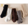 Leggings de pelúcia de fio dourado, meia-calça de pele de vison