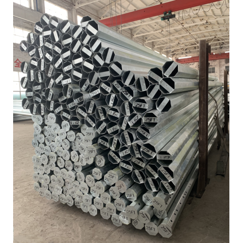 Steel Pole With Asphalt Coating 25FT hot dip galvanized steel pole Supplier