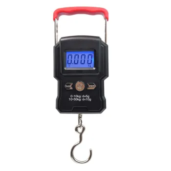 Portable Electronic Weighing Scale Hanging Luggage Digital Scale 50Kg Fish Scale for Travel LCD Display Hook Scale Balance