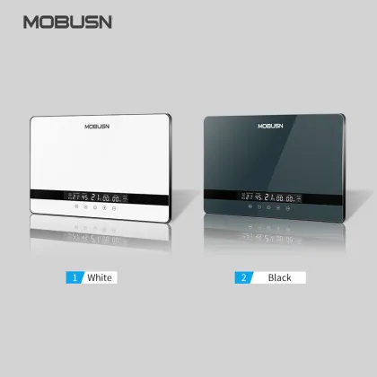White and Black Wall-Mounted Water Heater with Big Display for Constant Temperature Hot Water