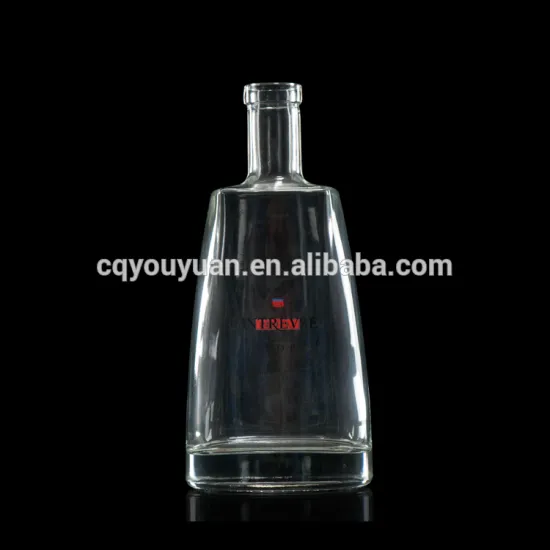 Elegant design custom vodka bottle 700 ml with cork top