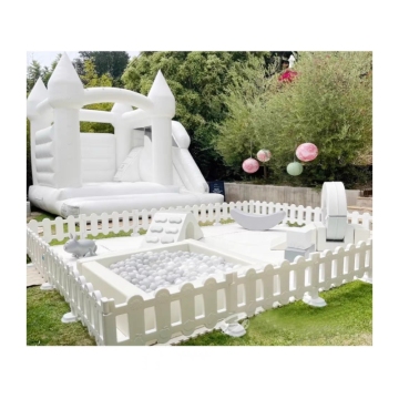 Pure White Modern Style Fantasy Theme Inflatable Slides for Parent-Child Entertainment and Family Gatherings - For Sale