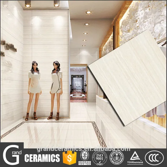 HL6003 non-slip polished wood and travertine porcelain building floor tiles 600x600