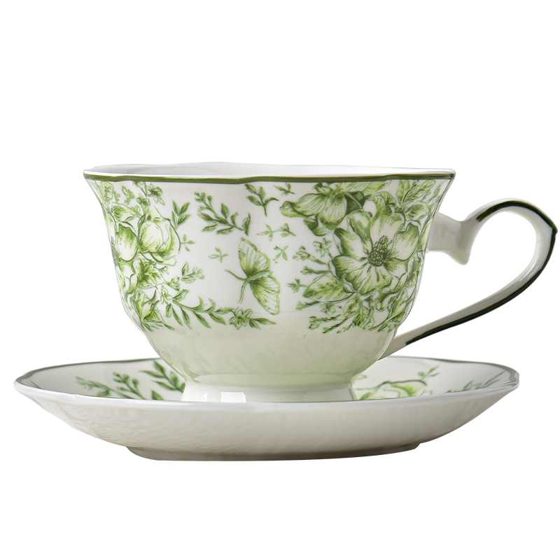 Juntos de té de café de porcelana Café de café y tazas y platillos Café de tetera para té de la tarde