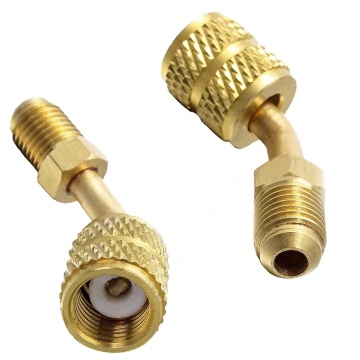 محول R410A: 5/16 '' SAE أنثى إلى 1/4 '' SAE MALE FLARE لمكيفات الهواء