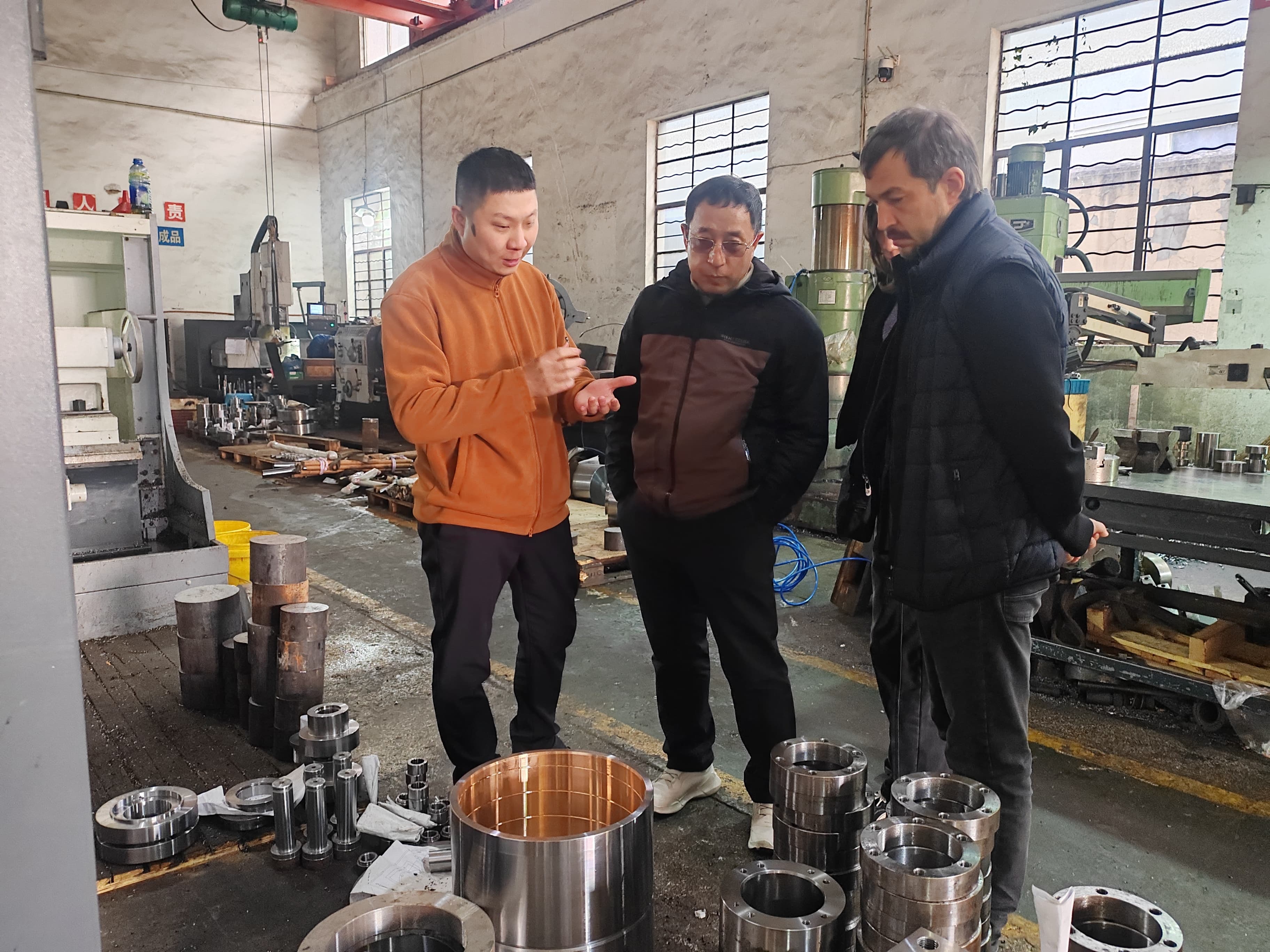 Russian customer visits factory