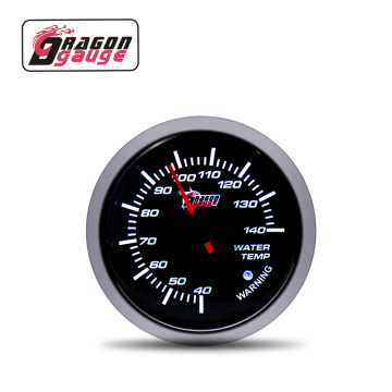 Dragon Gauge 52mm 12v Black Auto Water Temperature Gauge with Sensor Warning Function