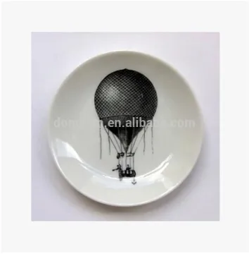 Round shape ceramic customized logo dish and plate
