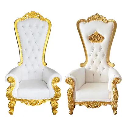 Royal Gold Throne Chairs for Weddings