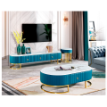 Meuble TV de table basse en marbre de luxe