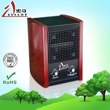 Arc-sharped wooden cabinet portable home air purifier