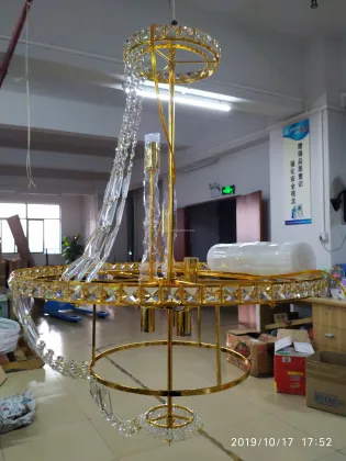 12 Lights Luxury Empire Style Traditional Crystal Golden Lamp - Antik Antique 20''