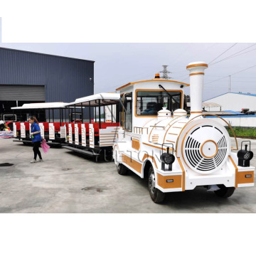 Popular Sightseeing Tourist Electric Trackless Train" could be condensed to "Popular Electric Trackless Train Tours" as a title for a search engine. However, if we aim for brevity and keyword-richness, "Electric Trackless Train Sightseeing Tours" might wo