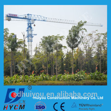 2017 new shandong jinan huiyou HYCM tower crane model topless and topkit PT5515 Chinese 55 m jib flat top tower crane