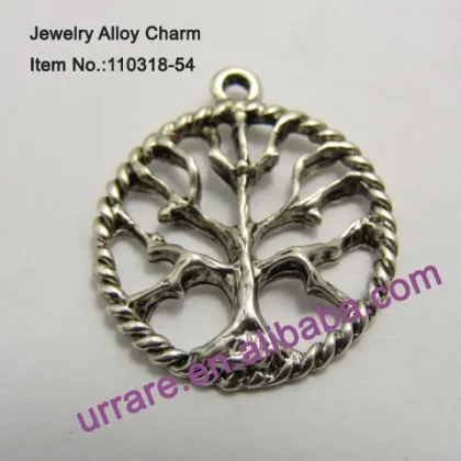 Antic Silver Life of Tree Shape Jewelry Alloy Charm