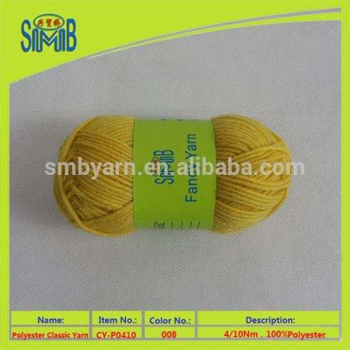 china OEKO-TEX shingmore bridge wholesale hand knitting 10/4 polyester yarn
