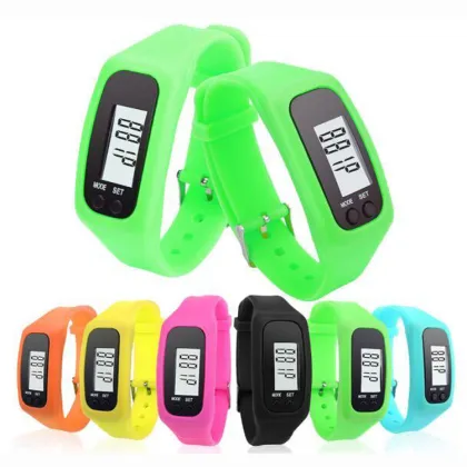 Silicone Sports LCD Bracelet Pedometer