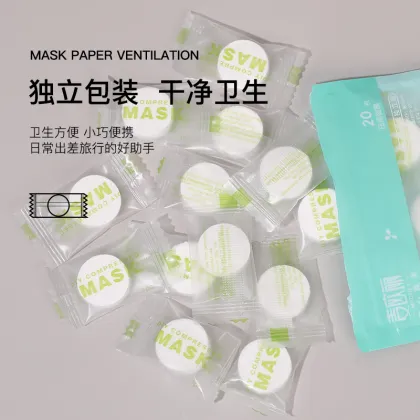 Beauty Face Mask: Compressed Facial Mask for Skin Care and Moisturizing - DIY Sheet Paper Disposable Compressed Bamboo Fiber Cotton for Women