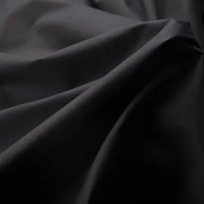 Cotton Black Shirt Fabric: Combed Cotton Breathable Poplin Clothing Fabric