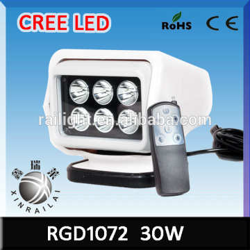 Waterproof 6pcs*5W Remote Control spotlight IP68 Led Working Light for Cars