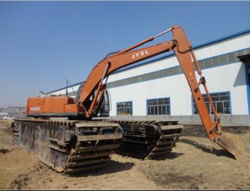 Pontoon crawler type amphibious excavator Sale