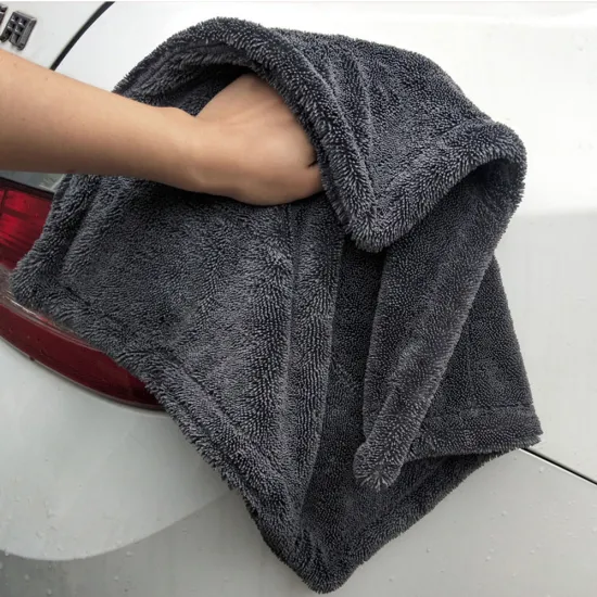 Double Sides Microfiber Twist Wash Towel Professional Super Soft Cleaning Drying Cloth Towels for Cars Washing Polishing Waxing