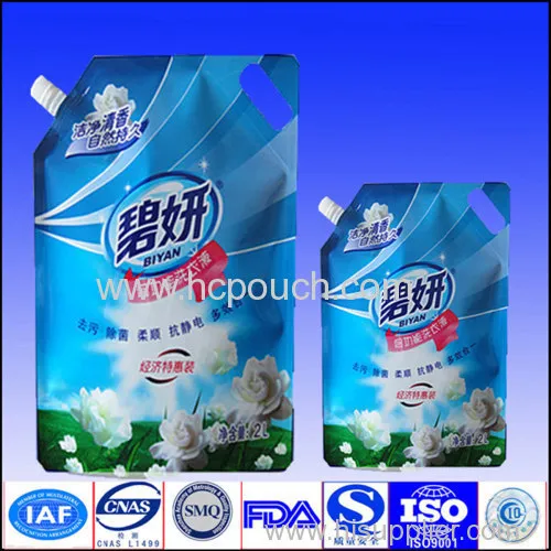 Plastic Stand Up Laundry Detergent Bag 