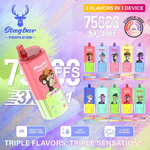 vape Stagbar Triple pro 75k ดั้งเดิม