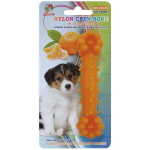 Percell - Parfum en nylon à mâcher pour chien, 4,5 po, orange